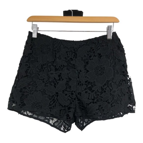 Naf Naf Black Floral Lace High Rise Short  Shorts size ~26/S - Picture 12 of 12